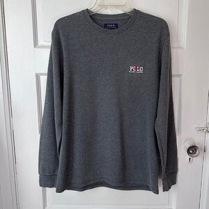 3/$20💥 Polo Ralph Lauren Thermal Long Sleeve Shirt Embroidered Horse Loungewear